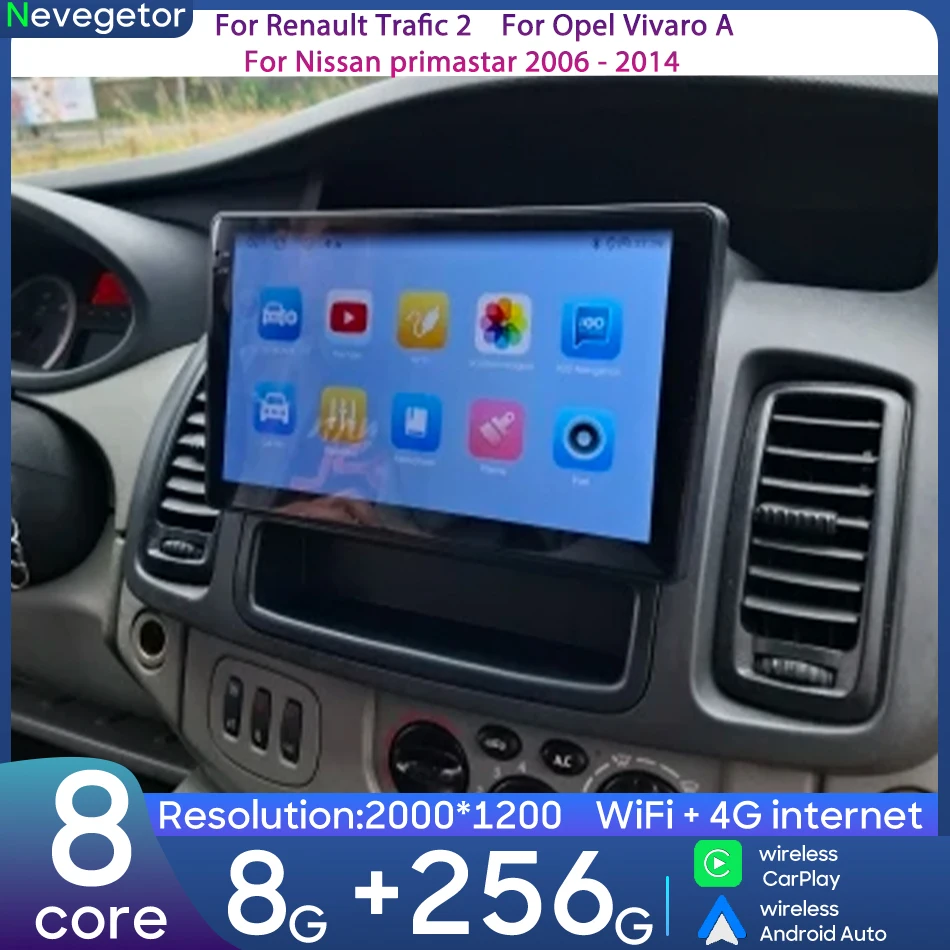 

Для Renault Trafic 2 Для Opel Vivaro A Для Nissan primastar 2006-2014 Автомобильный мультимедийный плеер Android Видеоплеер Навигация