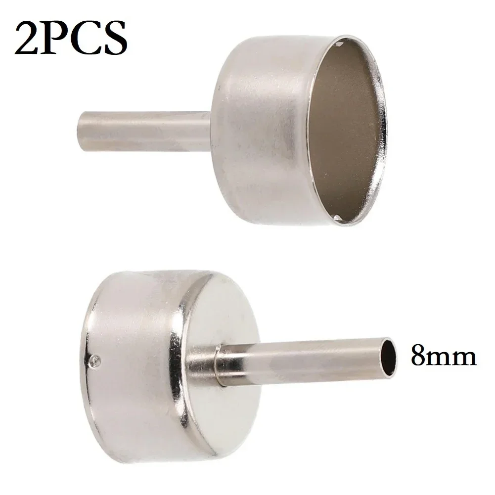 For Soldering Station 858 858D 8586 Welding Nozzles Heat-Resistant Stainless Steel Universal-22mm Hot Air Machine Nozzle 2 PCS