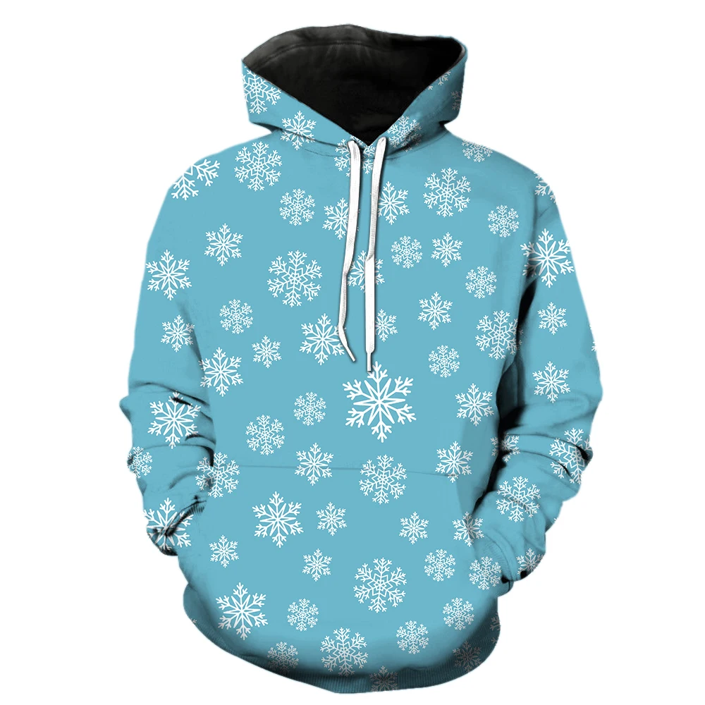 

Winter Snowflakes Men's Hoodies 3D Print 2022 Hot Sale Teens Oversized Streetwear Casual With Hood Jackets Sweatshirts Unisex