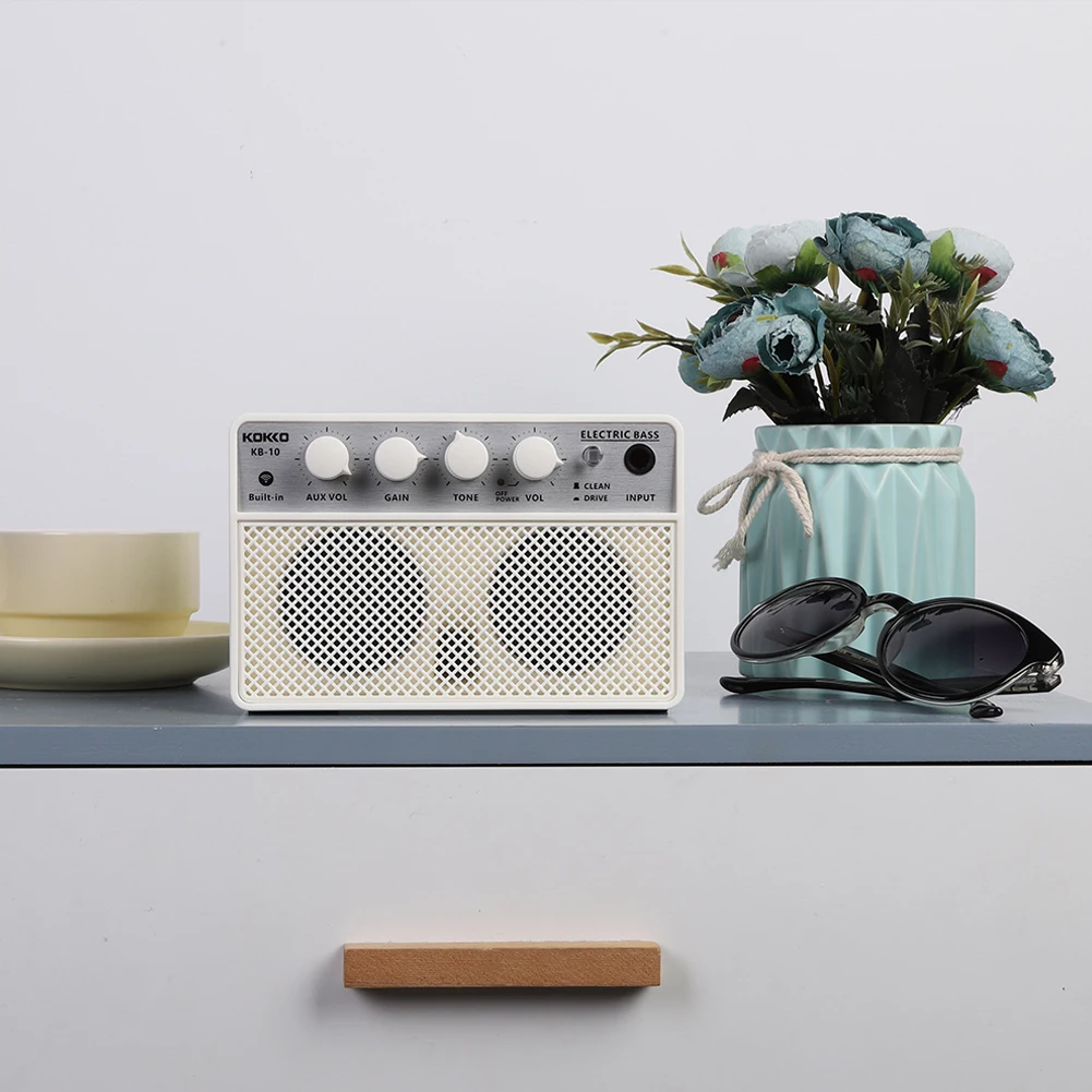 Elektrische basversterker 10W 6,35 mm kleine luidspreker basgitaar praktijkversterker muziekinstrumentaccessoires voor elektrische bas