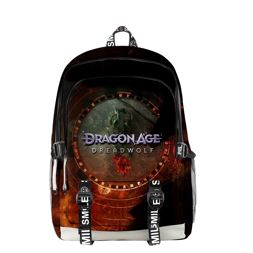 

Dragon Age Dreadwolf Game Zipper Backpack School Bag Unique Daypack 2023 New Games Traval Bag Oxford Cloth