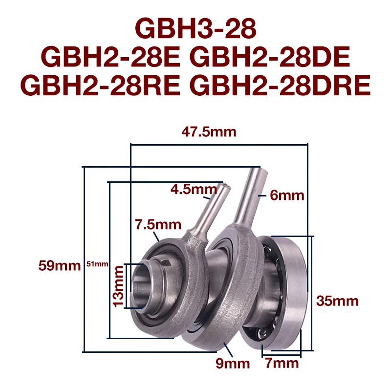 

GBH2-28 Swing Bearing Accessories for Bosch GBH2-28 DRE GBH3-28 Electric Hammer Power Tools Double Swing Bearing Replacement