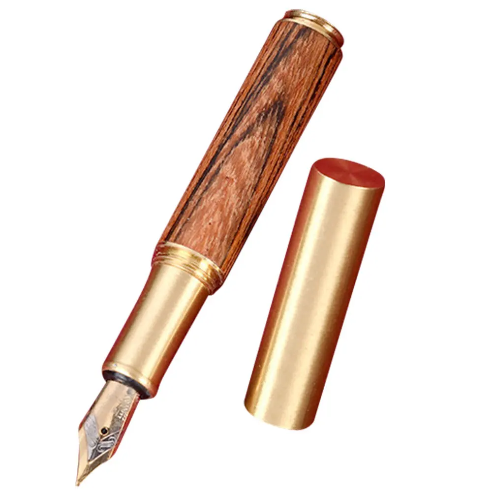 

Ретро-ручка для каллиграфии из латуни: стильный, легкий инструмент для каллиграфии, идеальный для офиса и учебы, маленькая деревянно-металлическая подарочная ручка