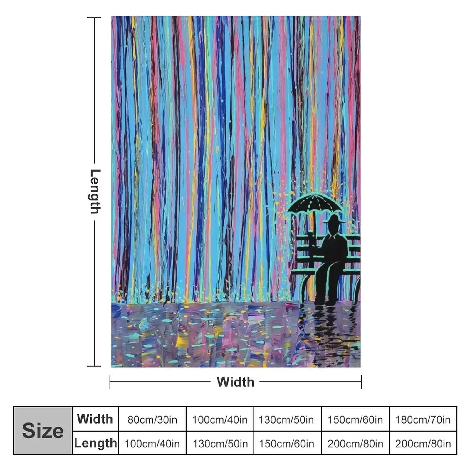 Acid Rain #3 - (MUCH LARGER REMAKE OF ORIGINAL) Throw Blanket couch cozy soft plush fuzzy picnic outdoor blanket