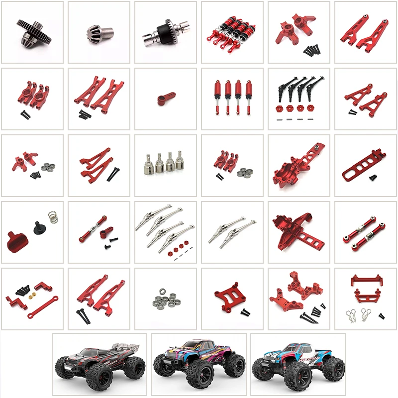 MJX 16208 16209 16210 Hyper Go 1/16 Carro RC sem escova - Atualização de metal Retrofit Peças frágeis Copo de direção Eixo de acionamento do braço oscilante