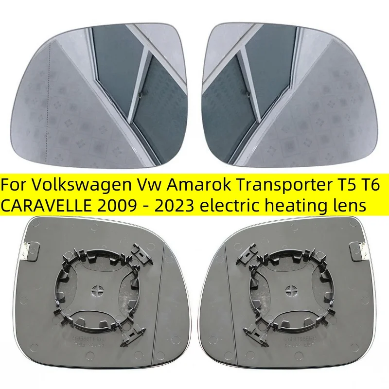 

For Volkswagen Vw Amarok Transporter T5 T6 CARAVELLE 2009 - 2023 electric heating lens Car Heated Wide Angle Mirror Glass