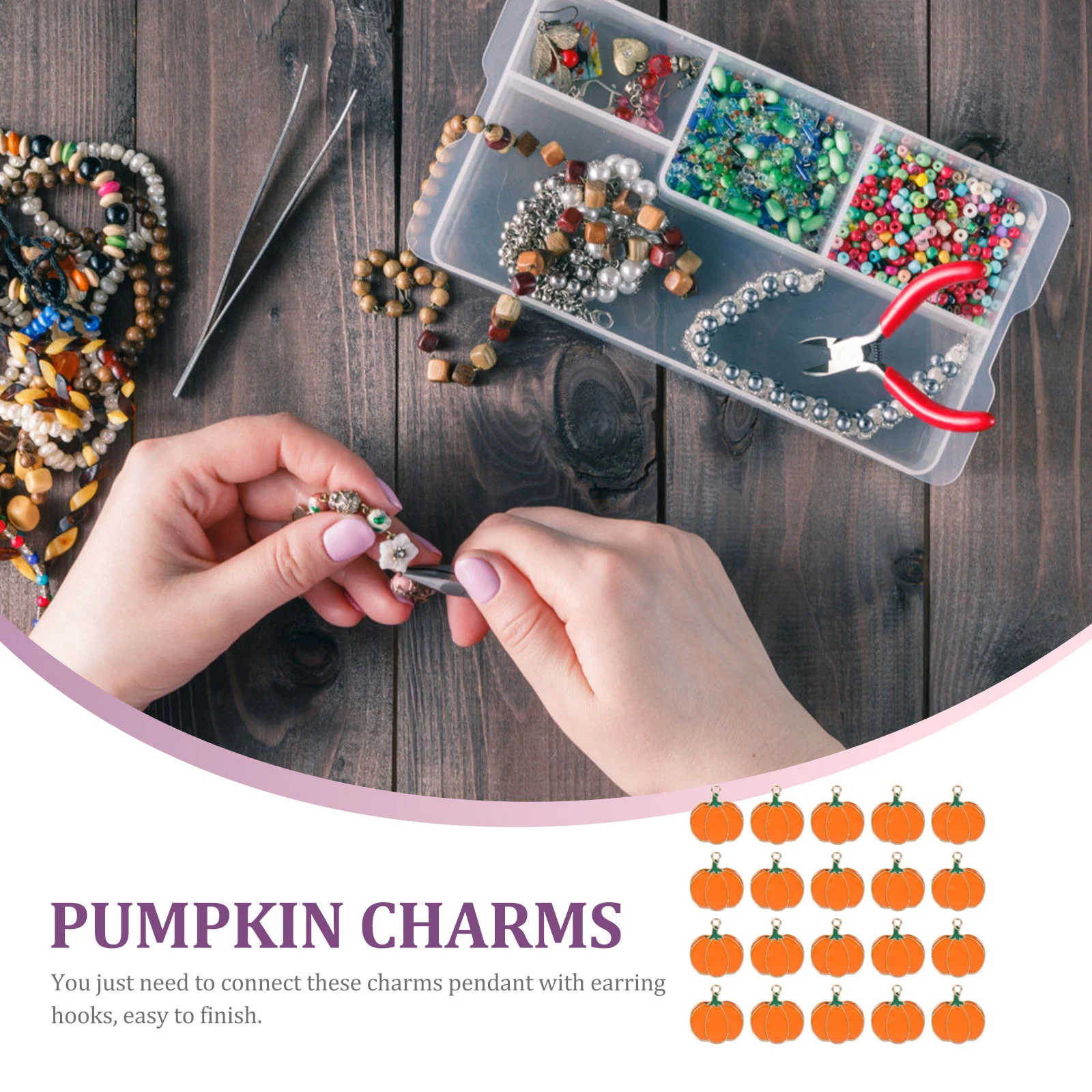 20 Pcs Pumpkin DIY Pendant Unique Jewelry Charm Alloy Halloween Necklace Pendants