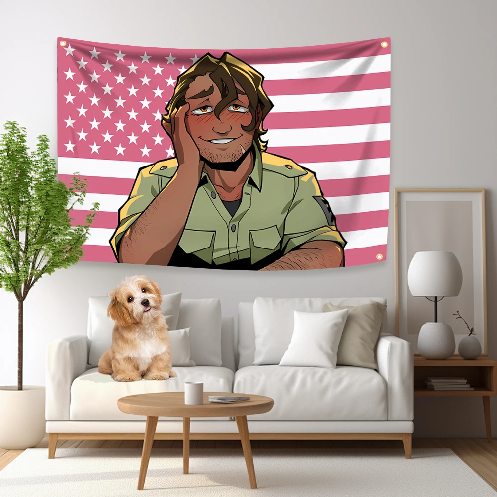 2026 Strades American Flag Tapestry  Anime Game BTD Tapestry For Living Room Home Dorm Decor Art Home Decor Banner Indoor Outdoo
