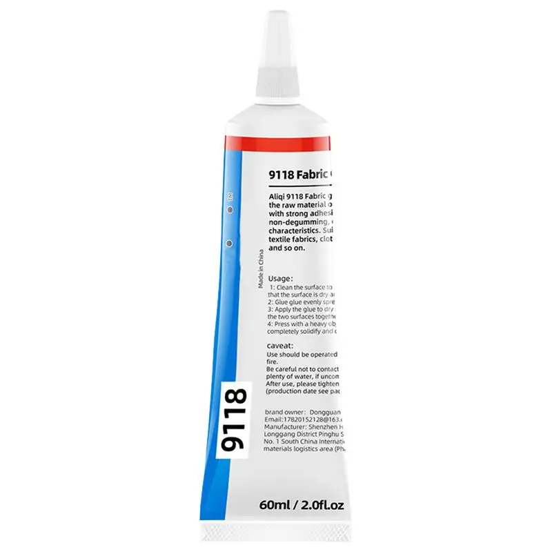 Fabric Glue Permanent Flexible Fabric Fusion Glue No Sew 60ml Material Glue For Fabric Craft Supplies With Built-in Tip Strong