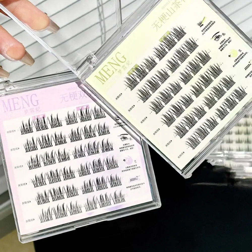 Verlängerung selbstklebende Wimperncluster Make-up wiederverwendbare kleberfreie falsche Wimpern individuelle DIY gefälschte Wimpern Make-up-Tool