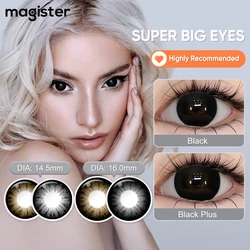 (0.00~-6.00) MAGISTER 14.5/16mm Big Eyes Natural Contacts Lenses With Degree For Daily Wear Myopia Contact Lens Color 6 Months