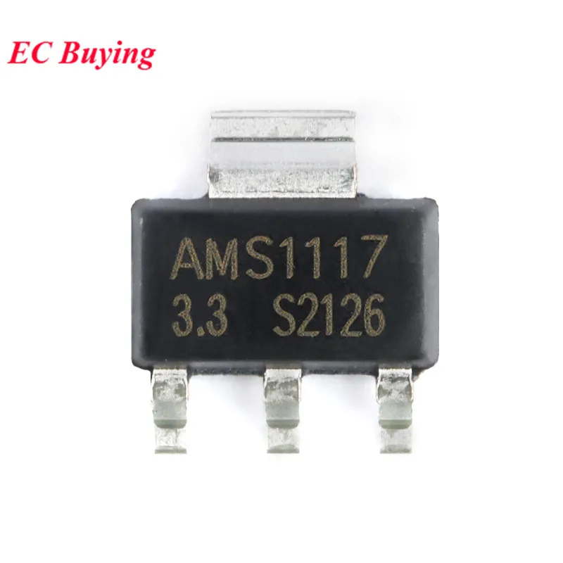 10pcs AMS1117-3.3 AMS1117 SOT-223 SOT223 Output 3.3V/1A Low Dropout Linear Regulator LDO IC Chip