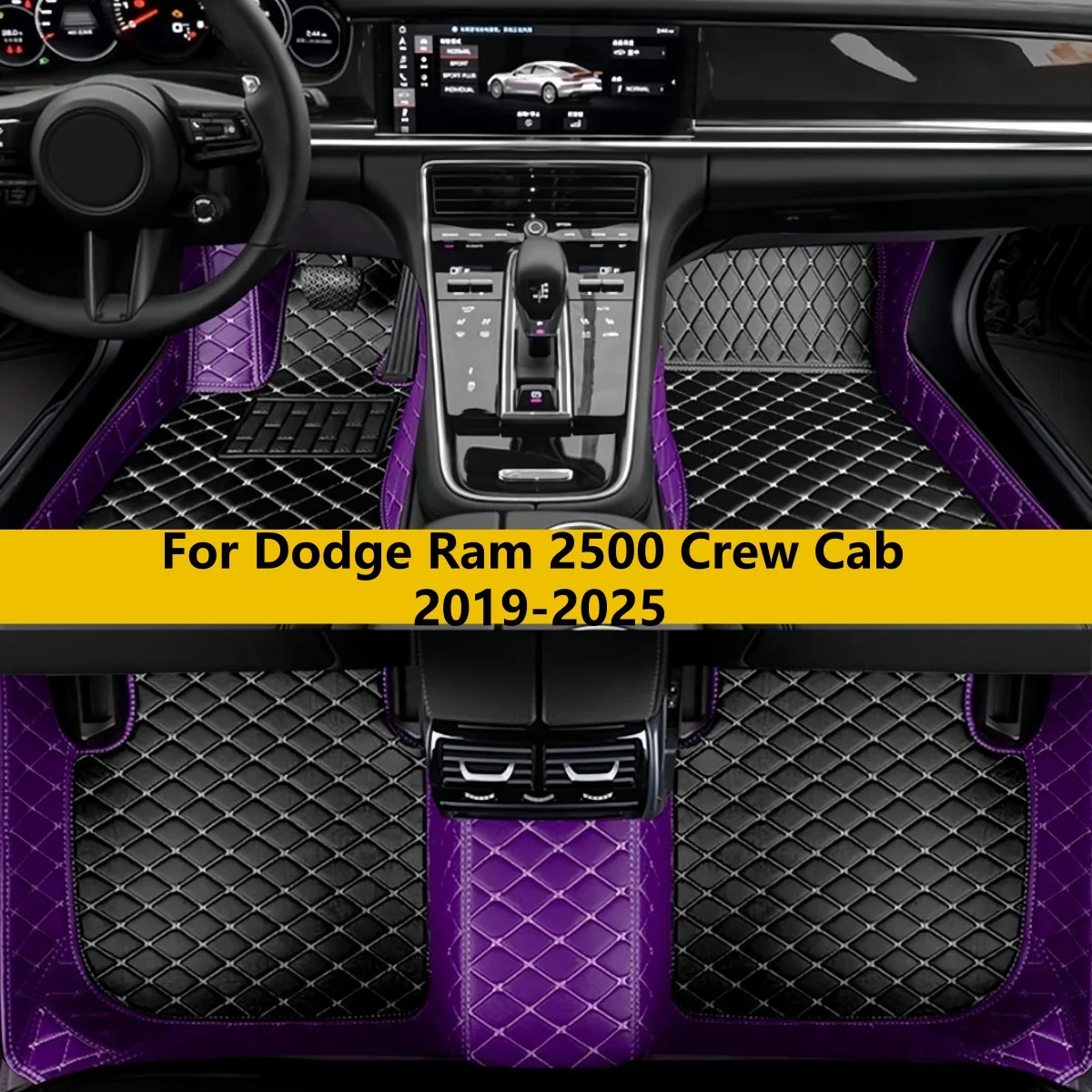 

Car Floor Mats Fit For Dodge Ram 2500 Crew Cab 2019 2020 2021 2022 2023 2024 2025Auto full set carpet pads leather foot mat rugs