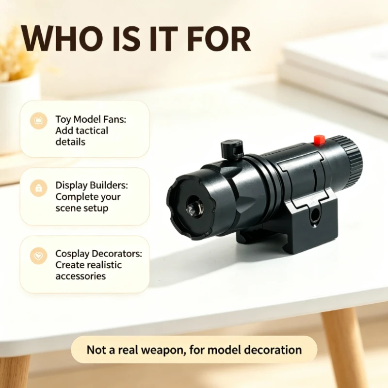 Compact Portable Black Decor Lighting Accessory with Mounting Base, Durable Craft Ornament Module, Suitable for Hobby Collection