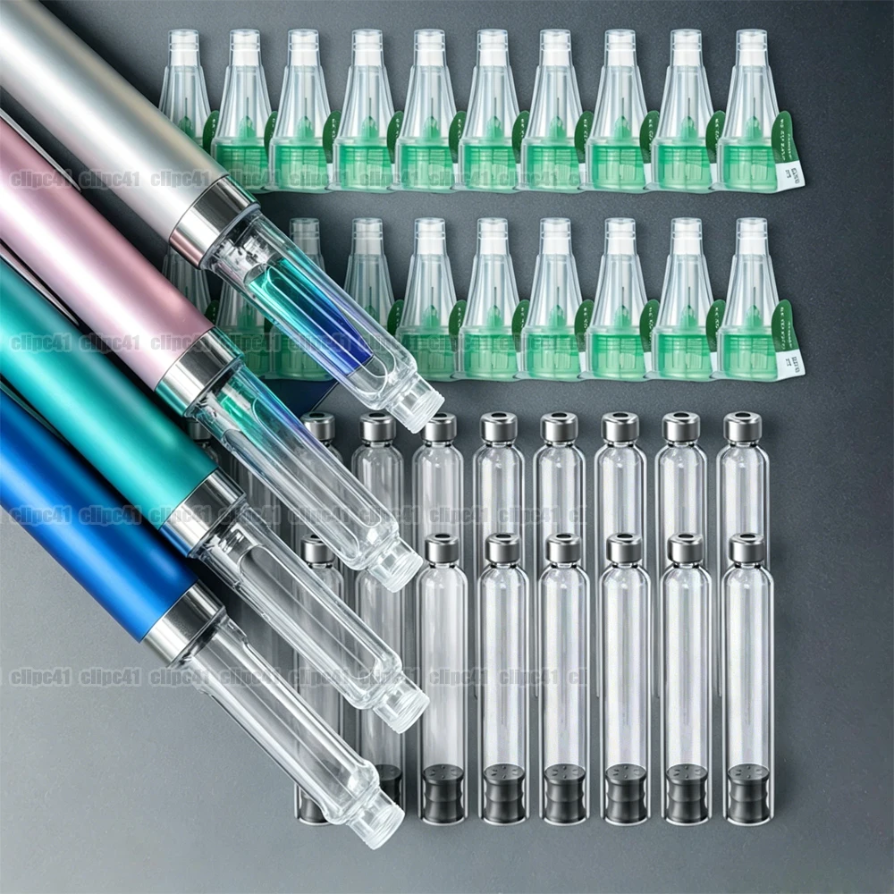 1 Set Magic Pen Kit Cartridges 3ml Empty Cassette Bottle Individual Packaging Disposable 4mm Pen Tip for Lilly Insulin Pen