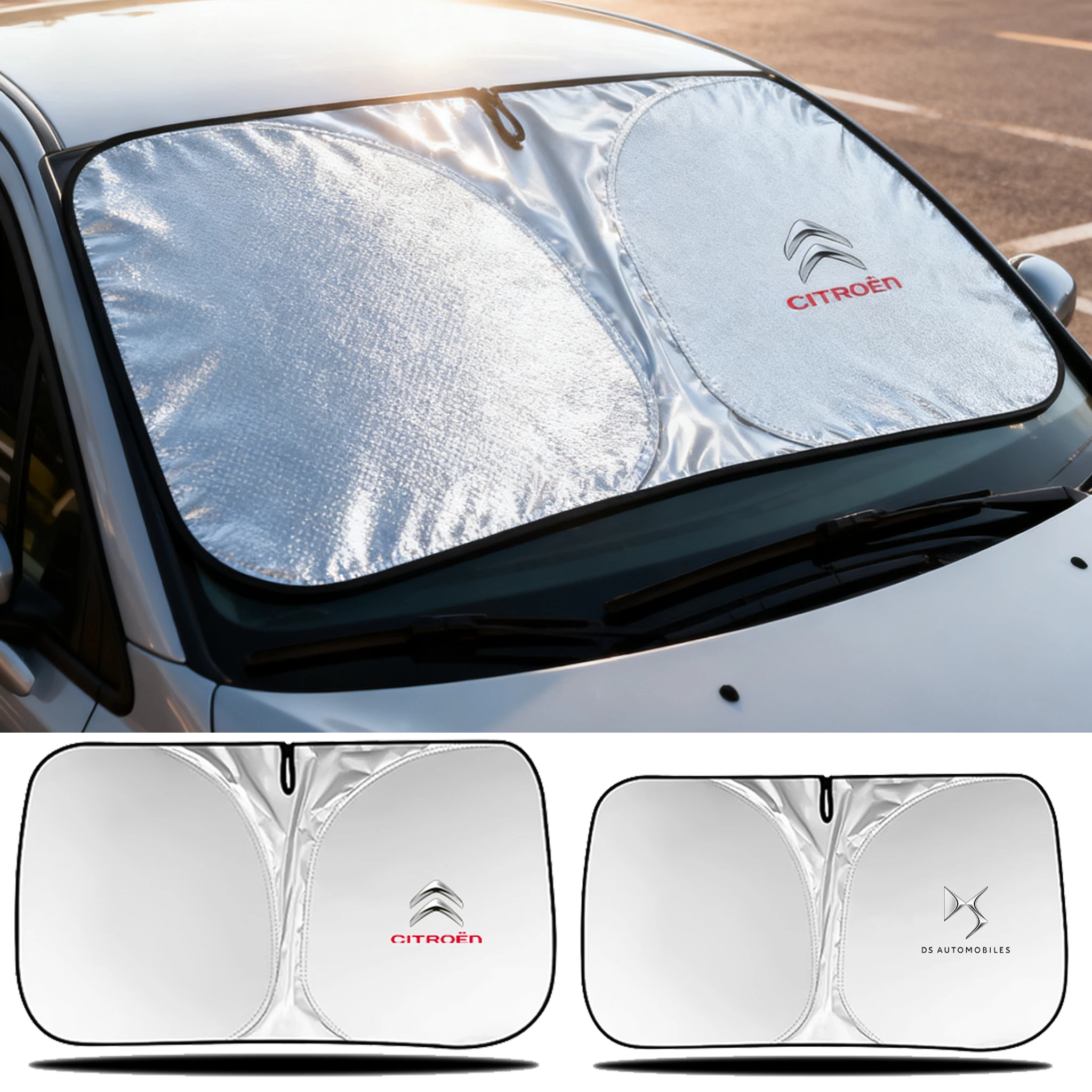 Windshield Sunshade Car Window Sun Shade Cover Car Sun Visor Hub Cap For Citroen C1 C2 C3 C4 C4L C5 Berlingo Picasso C-ELYSEE DS