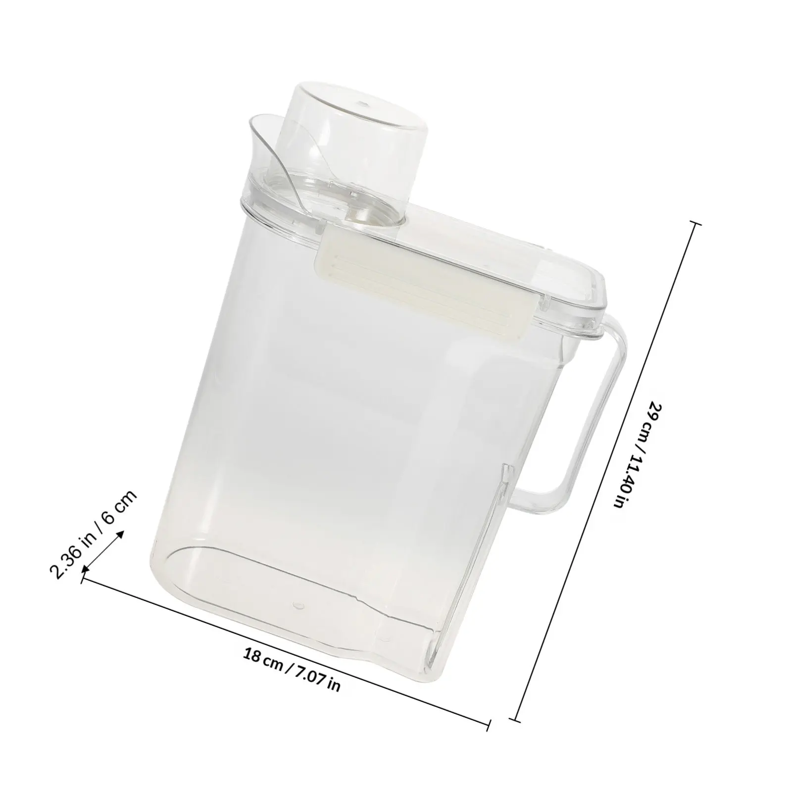 Refillable Laundry Detergent Container High Grade Transparent Sub Bucket for Laundry Powder Storage Airtight Leak Proof Large