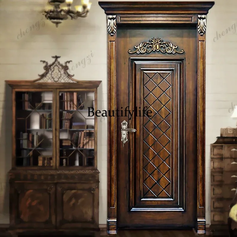C178 Baking paint antique smoke old personalized set book kitchen bathroom room indoor flat open original multi-layer solid wood