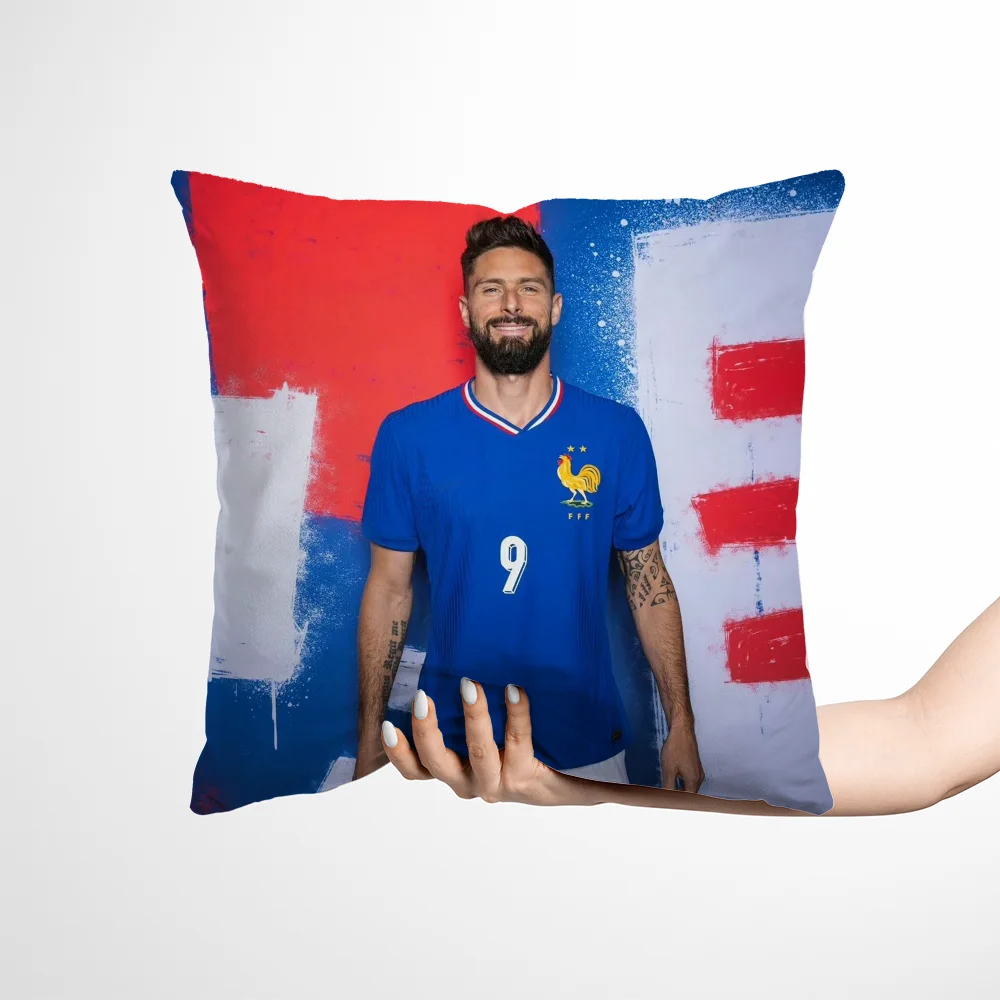 Throw Pillow Covers for 45x45 Cushions French Team Players in the European Championship Modern Home Decoration Products Hyunjin