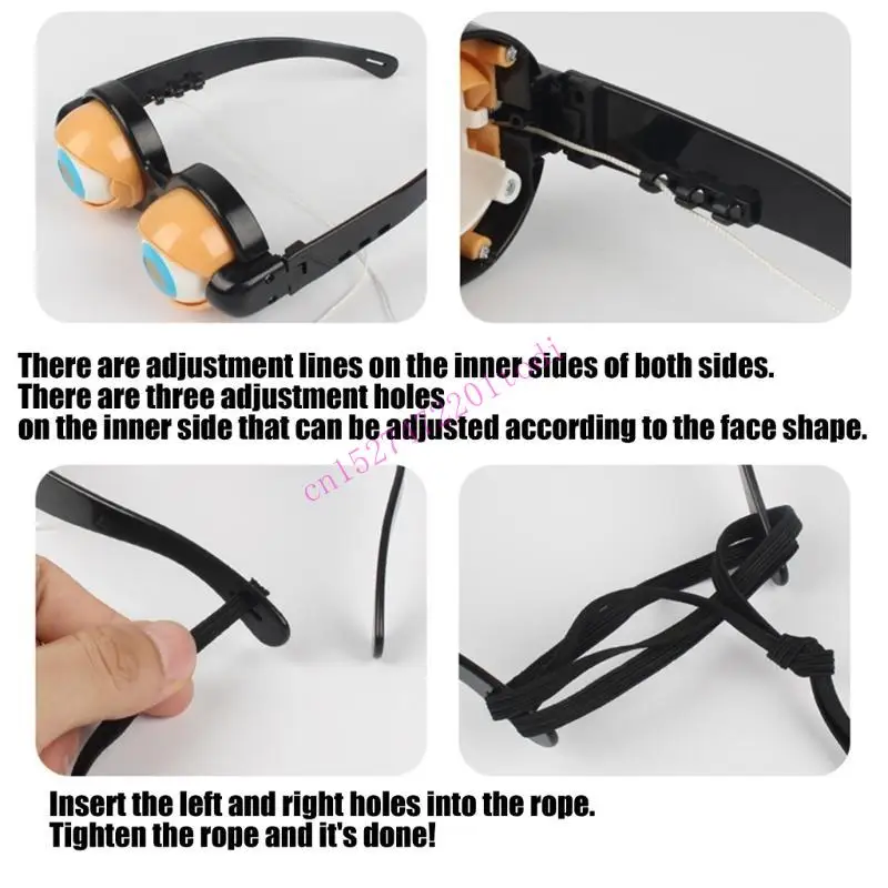 Gafas con guiño personaje único M76B, efectos expresión dinámicos, placa ocular 48-52Mm, ajuste cómodo para niños