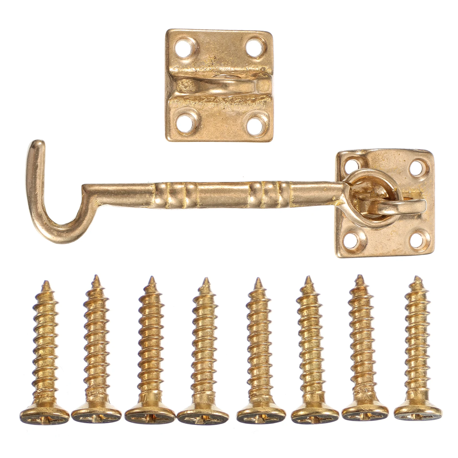 

Windproof Black Double Sided Latches for Brass Gate Copper Door Hook Screws Window Hook Garage Door Hardware Chinese