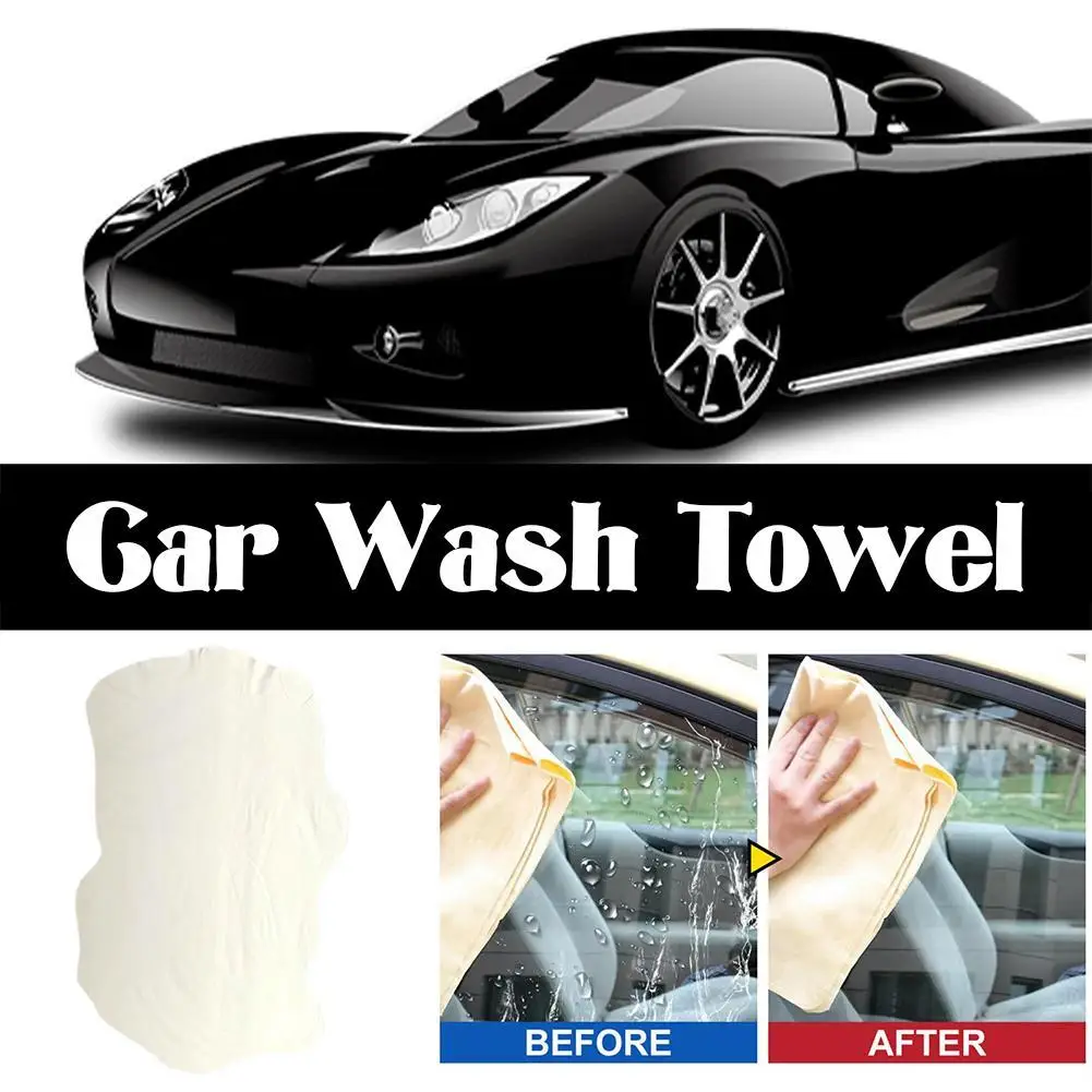 

Natural Deerskin Leather Clean Cloth Car Home Washing Care Quick Dry Cleaning Towel Glass Drying Rags Car Detailing Cleaning Rag