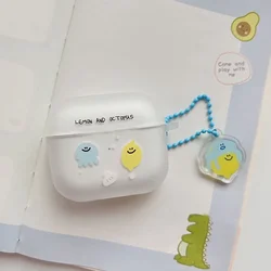 Cute Lemon and Pctopus Airpods Case for Airpods 1 2 3 Pro Pro2 2022 Rock Cat Soft Earphone Air Pods Covers Anime Cartoon Couque
