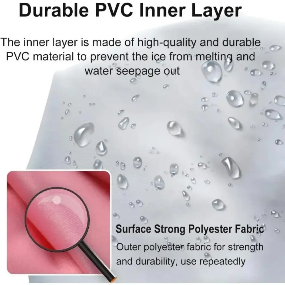 Pacote de gelo para lesões, sacos de gelo reutilizáveis, saco de gelo, água quente, terapia quente e fria, alívio da dor para lesões no joelho e nas pernas, sem vazamento