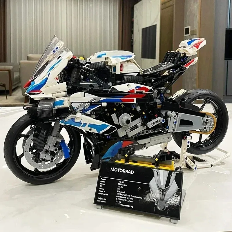 1920pcs 42130 Tech Group Series Model BMW Motorcycle Boy Puzzle Assemble Building Blocks Toy Gift Ornament