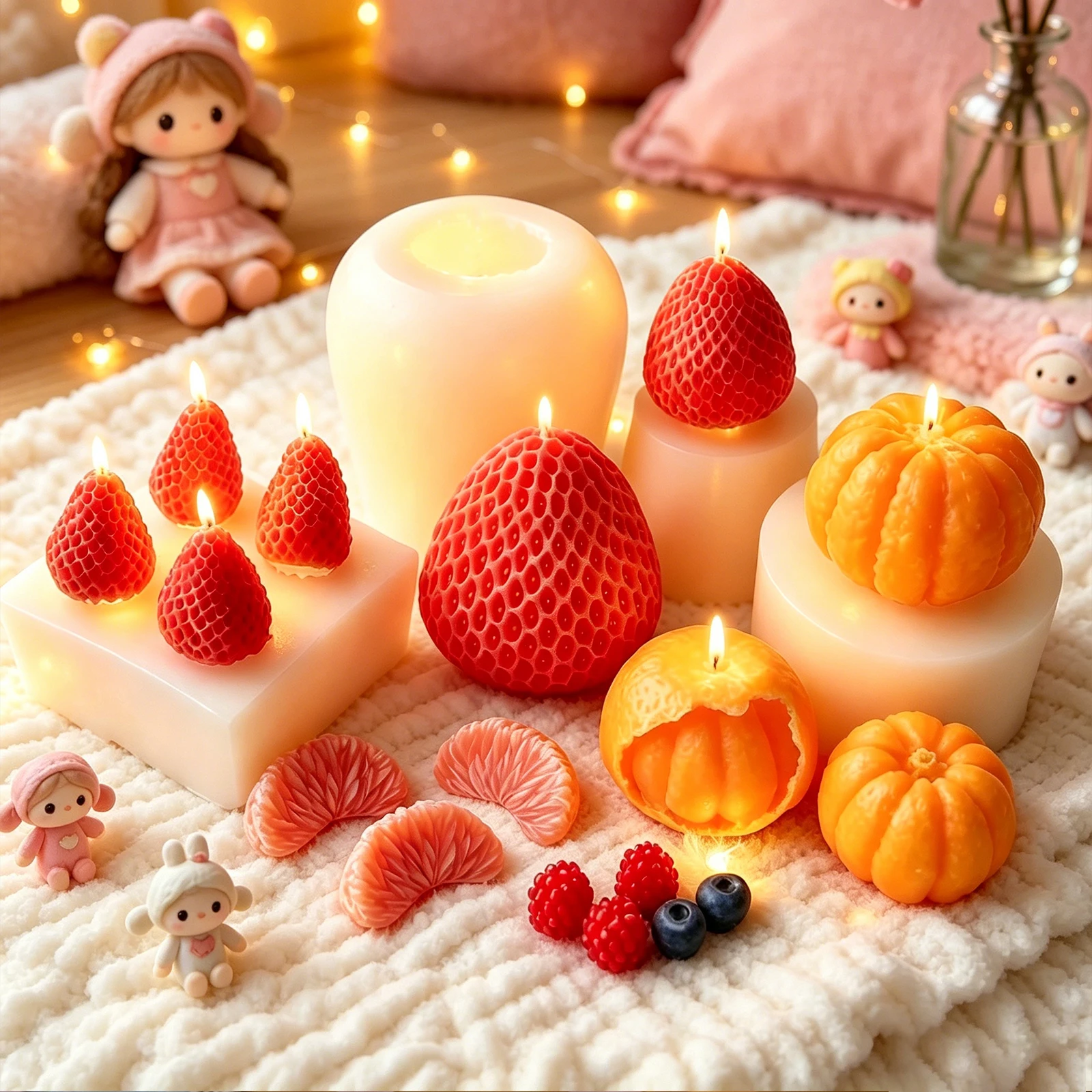 Soap Making At Home - 3D Realistic Strawberry & Mandarin Fruit