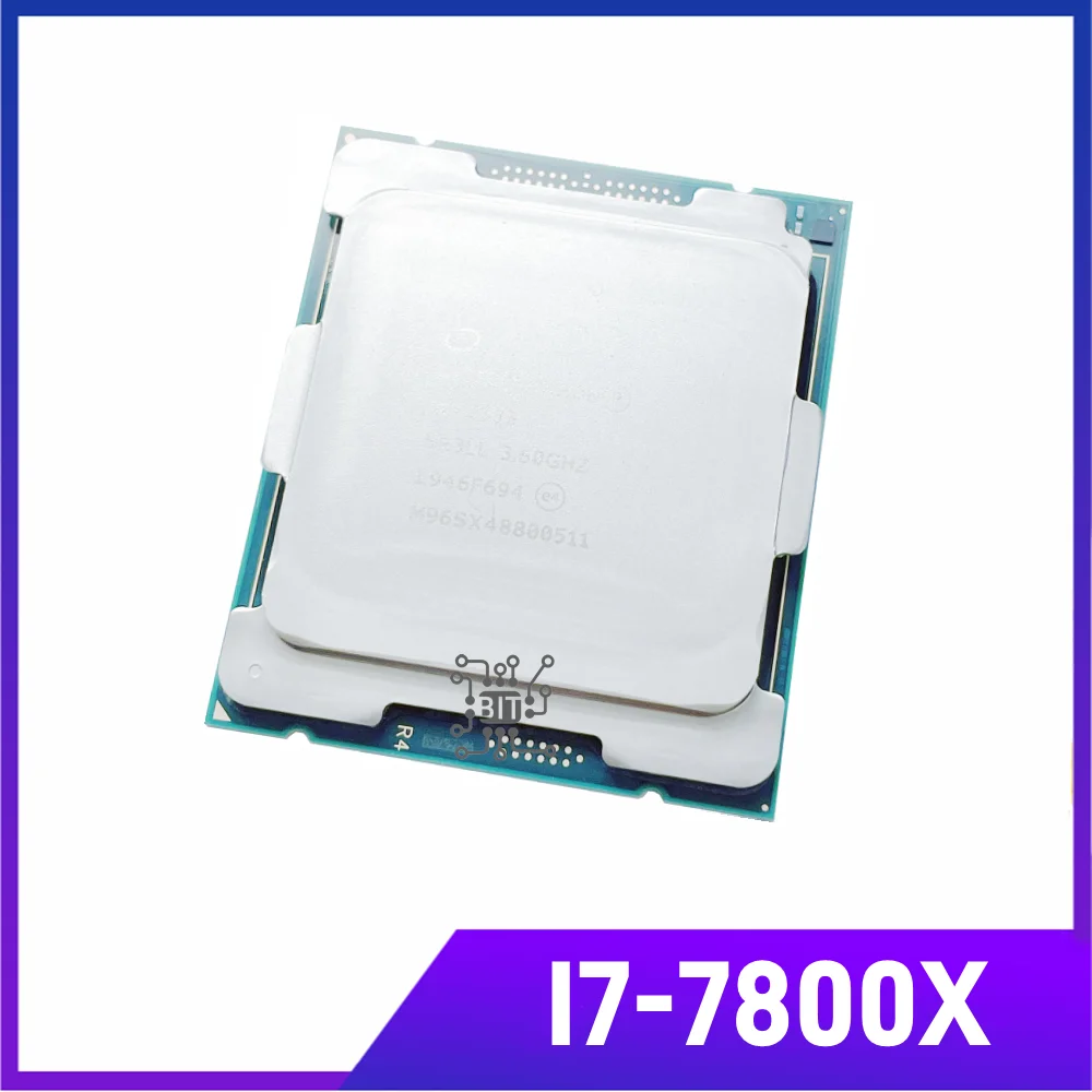 데스크탑 X299 마더보드용 코어 I7-7800X CPU, 14 nm, 6 코어, 12 스레드, 3.5GHz, 8.25MB TDP, 140W I7 7800X 프로세서, LGA2066