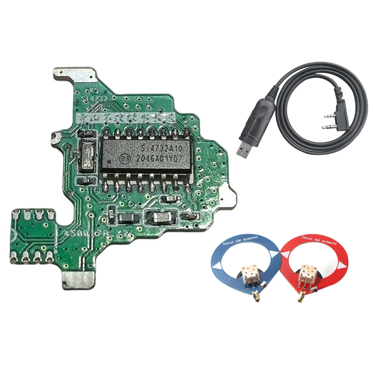 

SI4732 Radio Modification Module for Quansheng UVK5/UVK6 Short Wave FM Modification Module+2XDonut Antenna+USB Cable