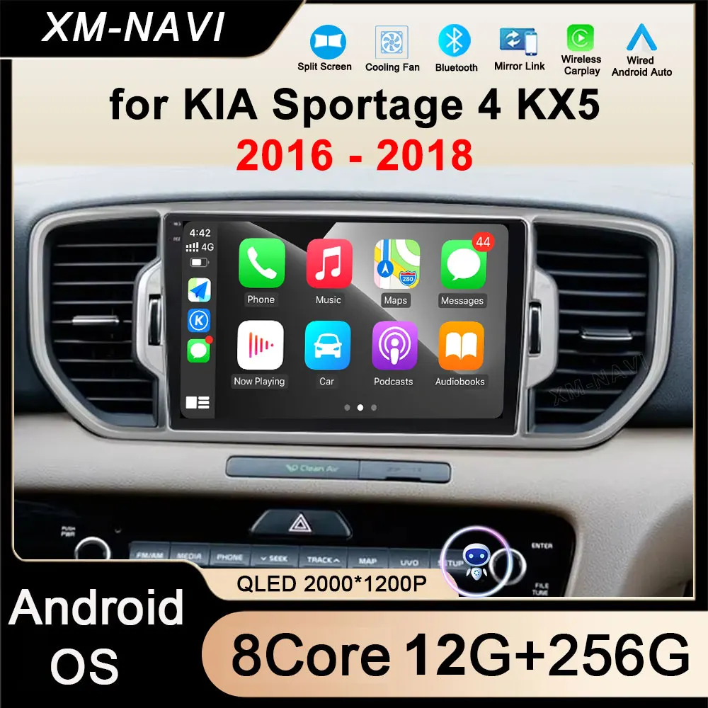

Multimedia Video Player for KIA Sportage 4 KX5 2016 2017 2018 Android 16 Car Radio Navigation GPS Stereo Accessories NO 2 Din