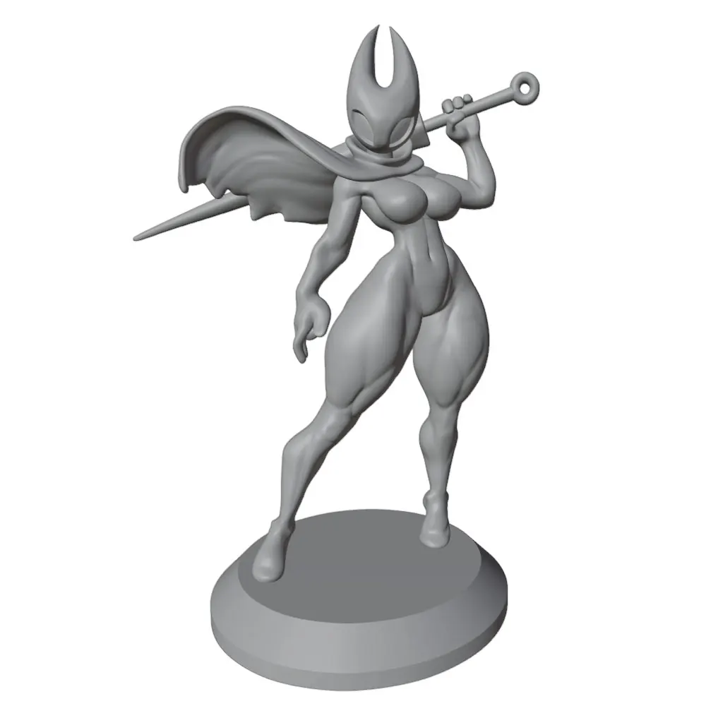 1/24 Miniature Resin Statue 75mm Handmade Model Kit, 3D Printed, Unpainted Resin Model That Requires Hand Painting, Anime Character Statue, Desktop Ornament