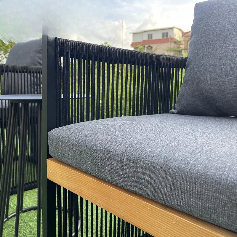 Nordic Outdoor-Freizeit-Rattan-Tische und Stühle, Innenhof, Balkon, einzelne Freizeit