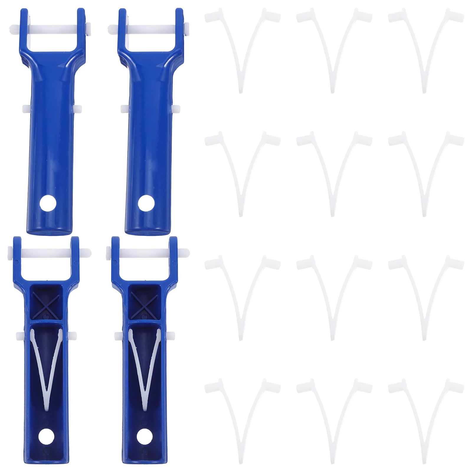 

4pcs Blue Pool Vshape Clips for Cleaning Tools Durable ABS Secure Fastening Easy Installation Maintenance Parts Pool Handle