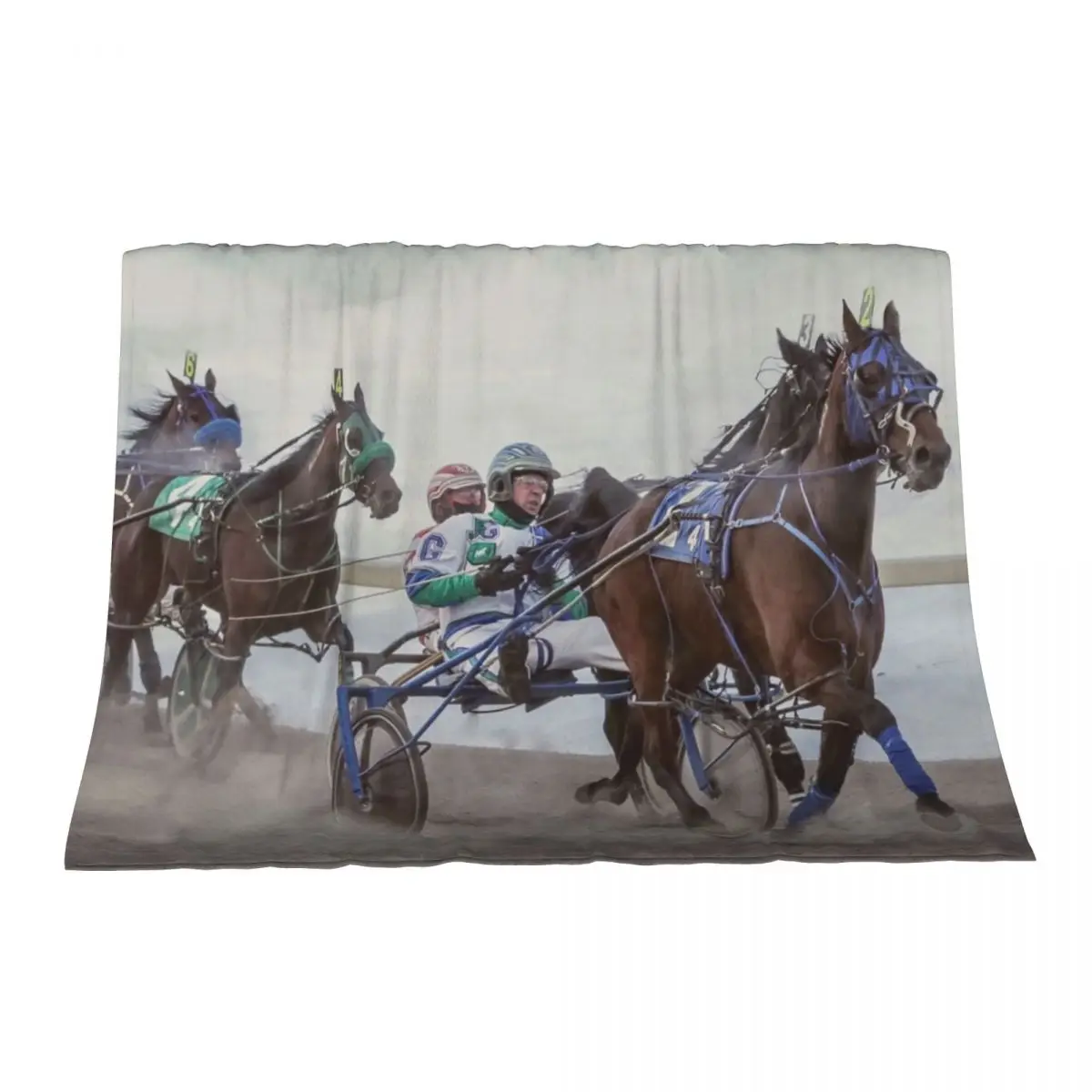 

Trotting races Throw Blanket halloween Flannel Fabric Soft Plaid Custom Blankets