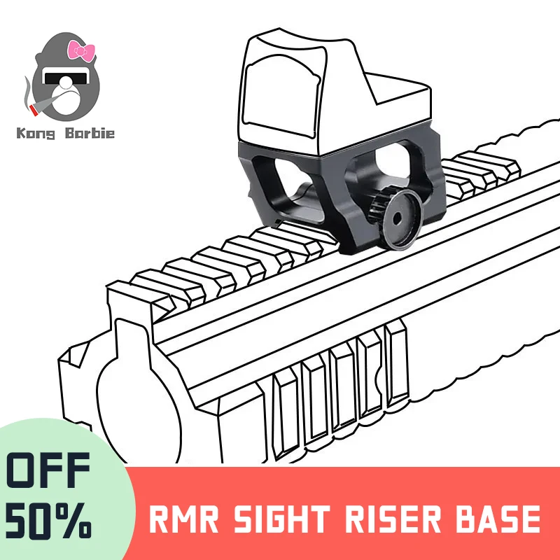 Wadsn Tactical Metal RMR Red Dot Sight Riser Base Hunting Scope Mount LEAP 04 Hunting Airsoft Weapon Accessory For 20mmPicatinny