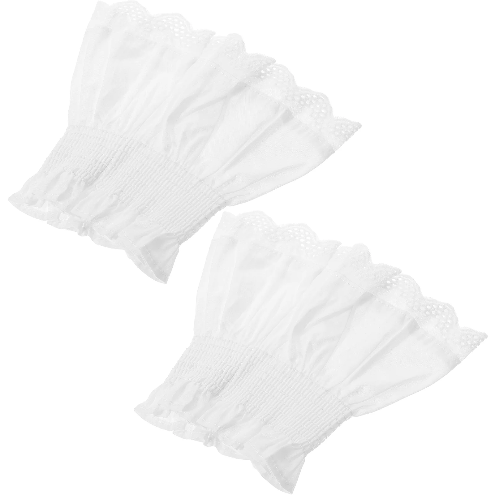 取り外し可能なコットンレースの袖女性のための袖口調節可能な白フェイクアームアクセサリーエレガントなソフト通気性スタイル