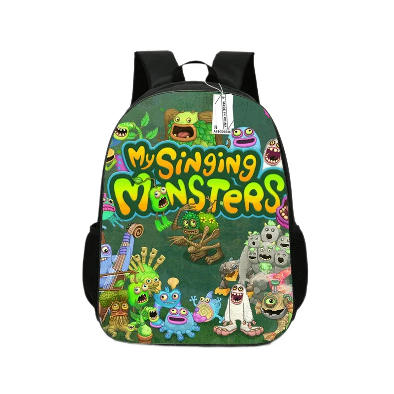 Singing Monster Cartable pour enfants, sac à dos de dessin animé pour garçons et filles, sac pour enfants imprimé jeu, durable et doux, Mochila