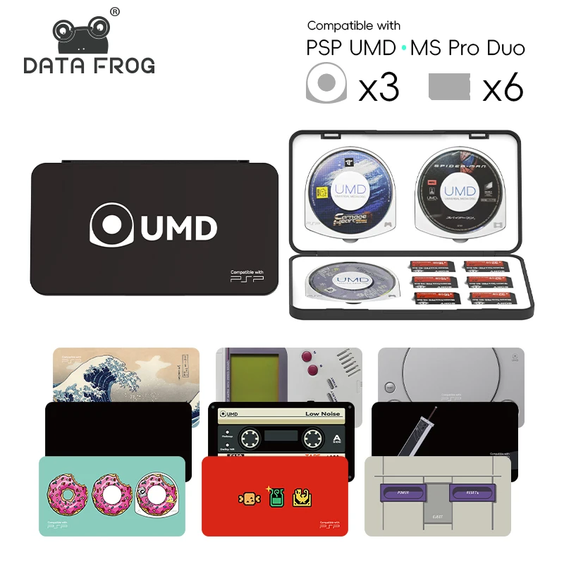 

DATA FROG PSP 1000 2000 3000 PS Vita Game Card Storage Case SD Memory Stick Pro Duo M2 Holder Retro Protective Organizer