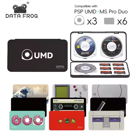 DATA FROG PSP 1000 2000 3000 PS Vita Game Card Storage Case SD Memory Stick Pro Duo M2 Holder Retro Protective Organizer