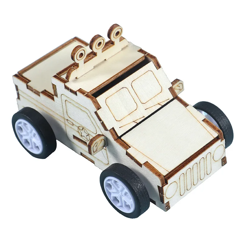 طلاب المدارس الابتدائية الإبداعية DIY التكنولوجيا إنتاج صغير الجمود مبدأ عربة تجربة علمية نموذج التجميع