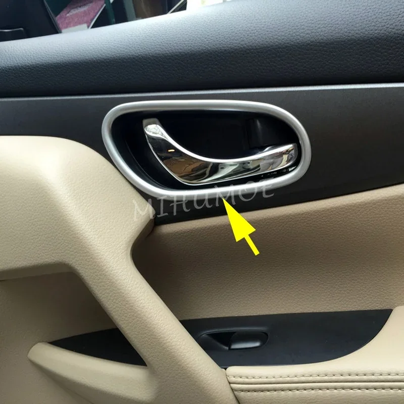 

For Nissan 2014-2021 Qashqai J11, 2017-2022 Rogue Sport Matte Chrome Styling Interior Door Handle Cover Surrounds Trims