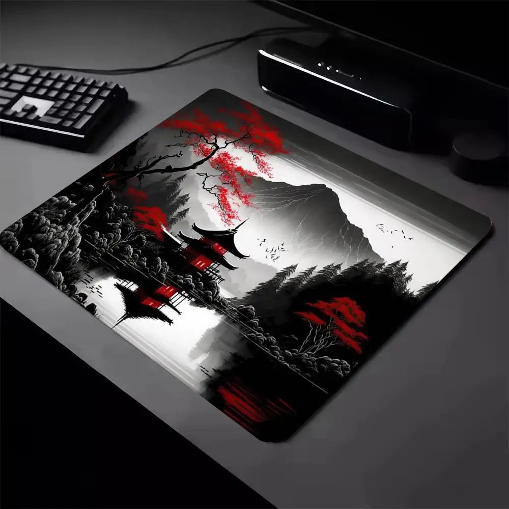 Sakura Scenery Moon Mauspad, neues quadratisches Computer-Büro, weiches Mauspad, Gummi, rutschfest, HD-Gaming-Tastatur, Mauspads, PC-Schreibtischunterlage