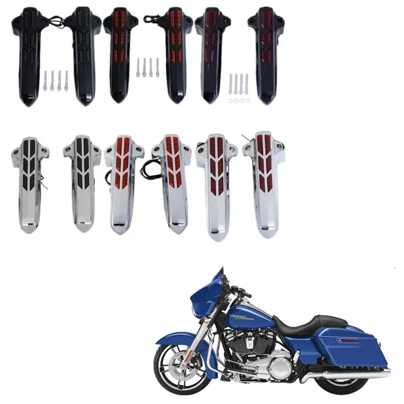 

Для Harley Street Road Electra Glide 2014-2018 2017 FLHT FLHX FLHR детали мотоцикла передняя светодиодная подсветка нижняя крышка вилки