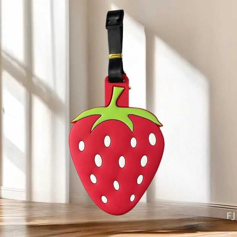 Paar beerenförmige Reiseanhänger, einzigartiger Hängeidentifikator, Gepäckzubehör aus weichem PVC-Gummi