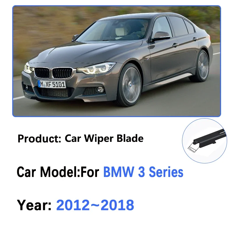 

Car Wiper Blades For BMW 3 Series F30 F31 F34 F35 2012~2018 Double Rubber Strip Wipe Cleaning Brushe Windshield Auto Accessories