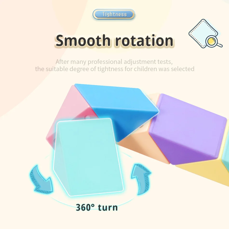 MOYU sihirli cetvel 24 segment sihirli kural yılan Macaron 3D bulmaca stres oyuncakları dönüştürülebilir küpler çocuk eğitim oyuncak Cubo Magico