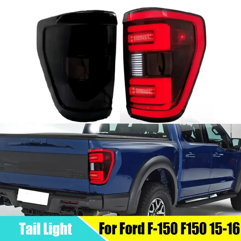 Smoked Red Tail Light for Ford F-150 F150 2015-2016 Led Reverse Turn Signal Lights Rear Lamps